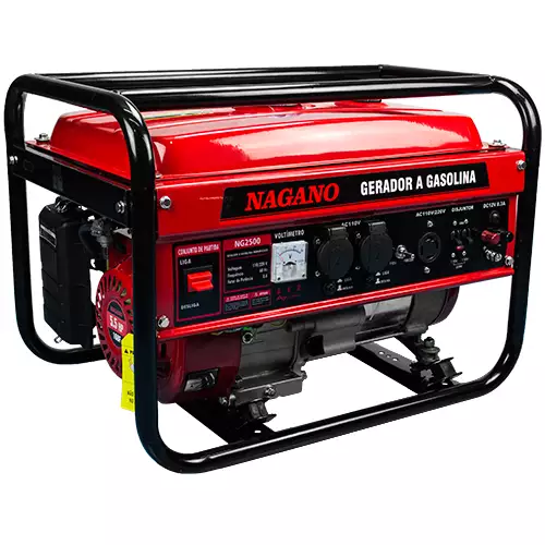 Gerador de Energia a Gasolina 2.2 KVA Monofásico Partida Manual - NG2500