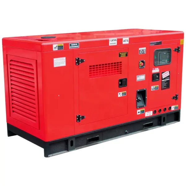 Gerador de Energia a Diesel 72kva Trifásico 380v Silenciado com QTA