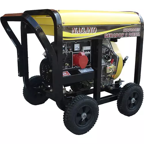 Gerador de Energia a Diesel Trifásico 6 kva partida elétrica 110/220v - ND7000E3