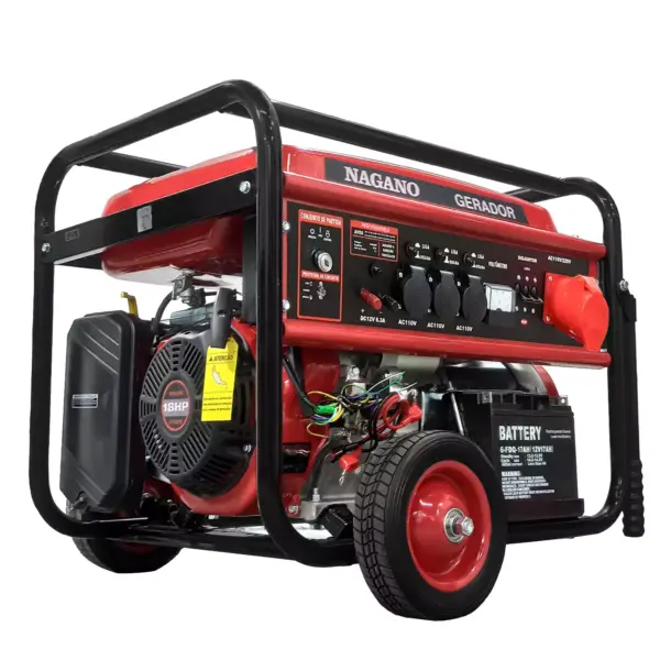 Gerador de Energia a Gasolina 10kva Trifásico 110/220v Partida Elétrica