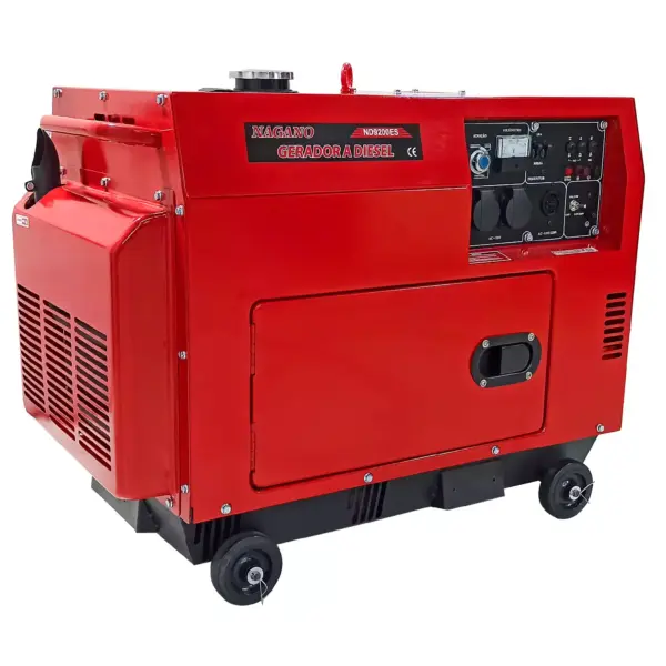 Gerador de Energia a Diesel 9kva Monofásico 110-220v Silenciado Partida Elétrica