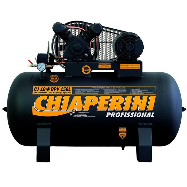 Compressor de Ar 10 Pés 150L 2CV 220V - Trifásico CHIAPERINI-CJ10BPV150L