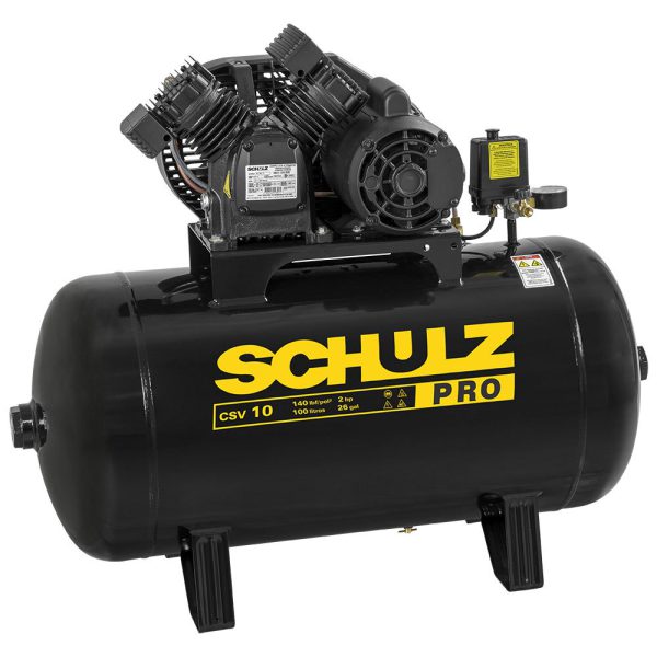 Compressor de Ar 10 Pés 100L 2HP 140PSI 220V SCHULZ-PROCSV10/100