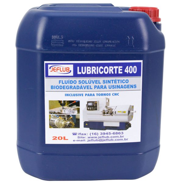 Óleo Solúvel Sintético Biodegradável Lubricorte 400 20L para Usinagens JEFLUB-830000200005