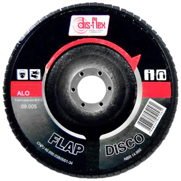 Disco Flap Prata Grão 120 115 x 22mm DISFLEX-09009