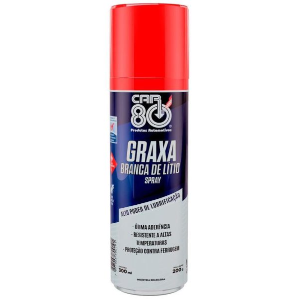 Graxa Branca de Lítio Spray 300ml/ 200g CAR80-GRAXABR