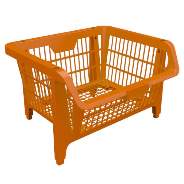 Cesto Expositor Prático Pequeno Laranja Unitário PRESTO-42515