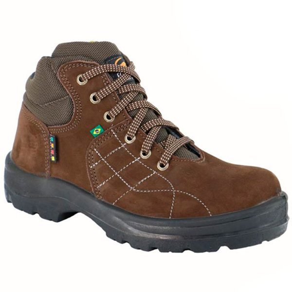 Botina de Segurança Café Nobuk N° 42 PS144AP ECO SAFAFETY-144API-PS558/42