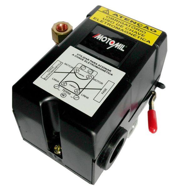 Pressostato Automático 4 Vias 80-120 PSI com Alavanca MOTOMIL-000363409