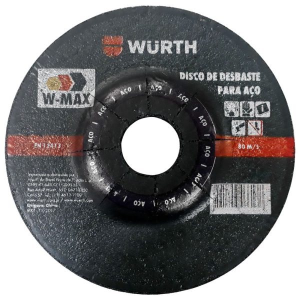 Disco de Desbaste Abrasivo W Max 4.1/2 Pol. WURTH-5986115106
