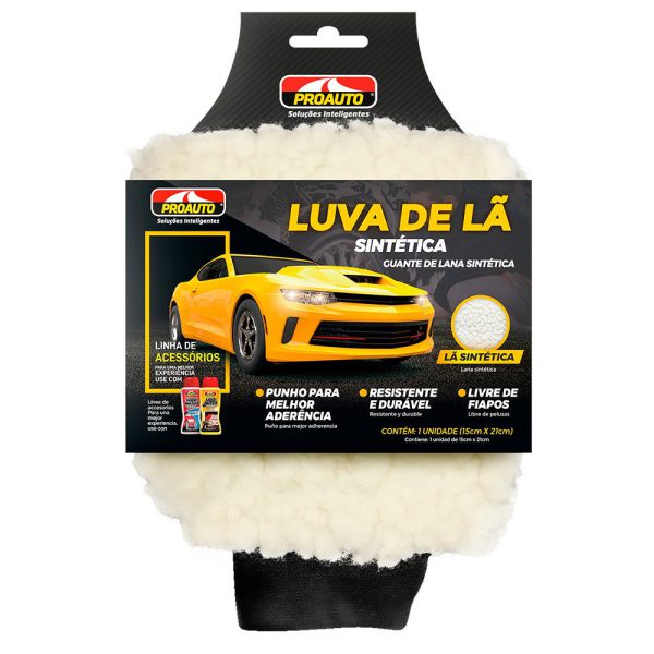 Luva de Lã Sintética para Lavagem de Carro PROAUTO-20852