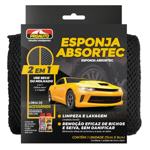 Esponja Absortec Dupla Face 2 em 1 PROAUTO-20838