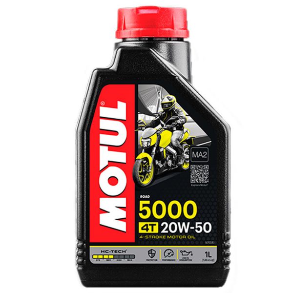 Óleo Lubrificante Semissintético 5000 4T SAE 20W50 para Motos 1L MOTUL-110205