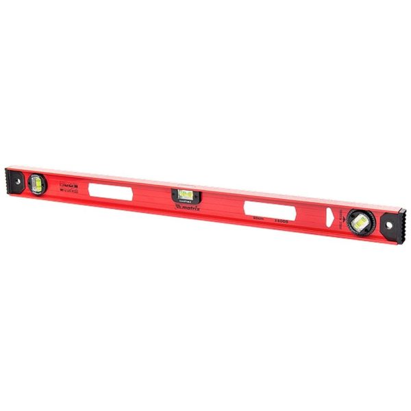 Nível de Alumínio Reforçado Vermelho 24 Pol. 600mm 2 Bolhas 1 Rotativa MTX-340069