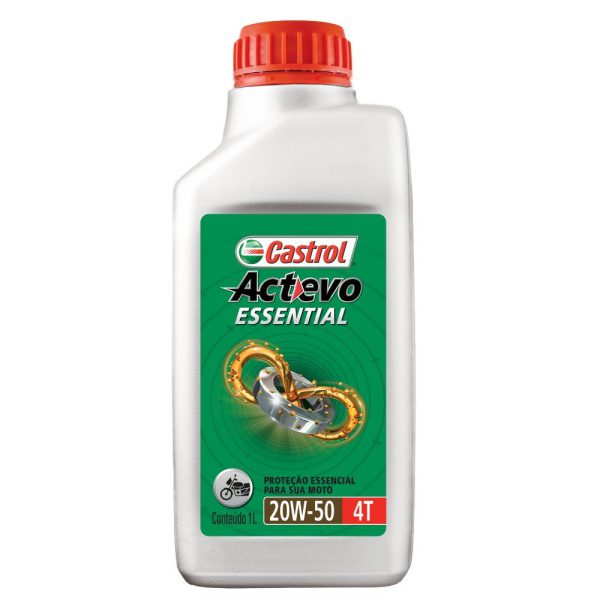 Óleo Lubrificante Essential Actevo 4T 20W50 1 Litro para Motos CASTROL-3419247