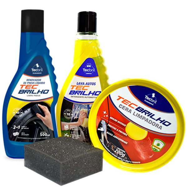 Kit de Limpeza Car Top com 4 Peças TECBRIL-5920226