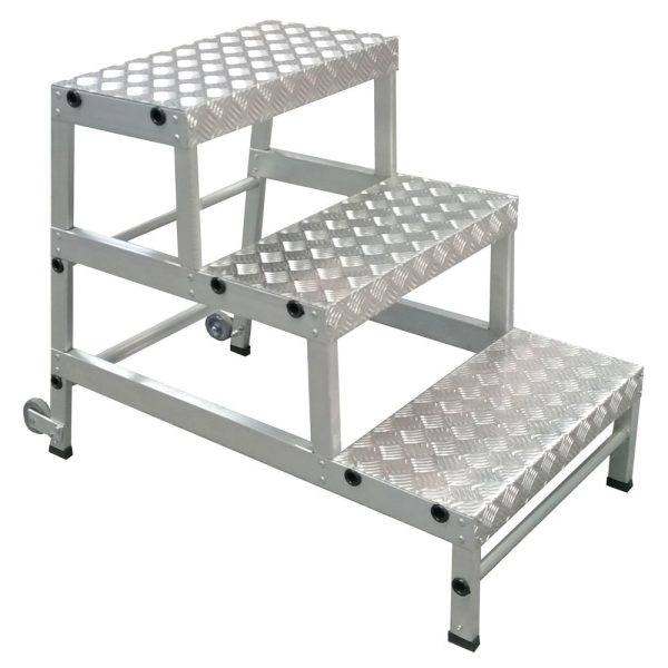 Escada tipo Banqueta Reforçada 750mm 3 Degraus ESCALEVE-BANPRO750