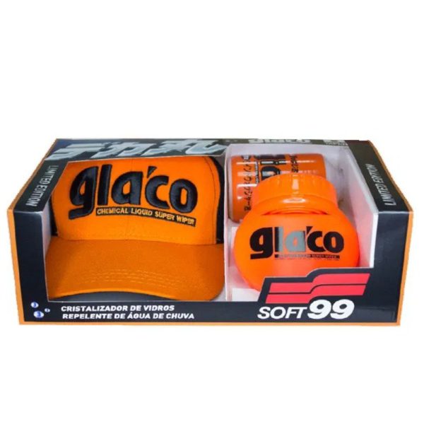 Kit Série Especial Cristalizador Big Glaco + Aditivo Glaco Washer + Boné SOFT99-10350