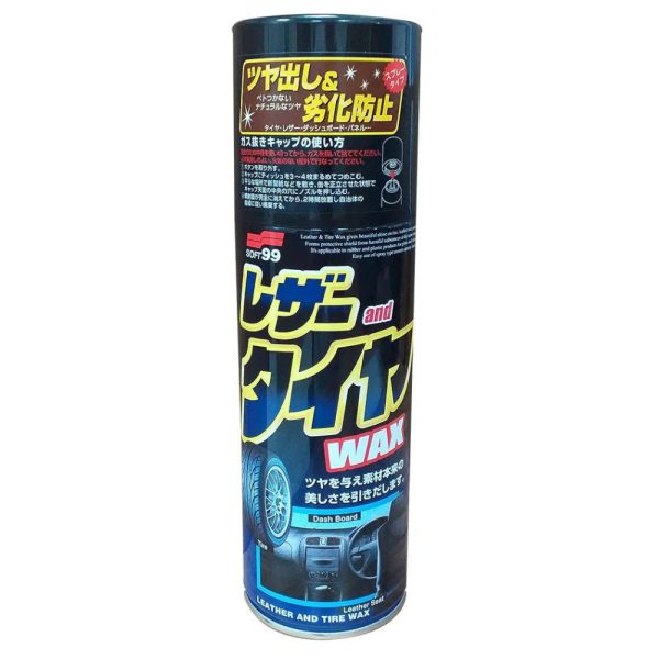 Spray Revitalizador Protetivo de Plásticos Leather & Tire Wax 420ml SOFT99-02001