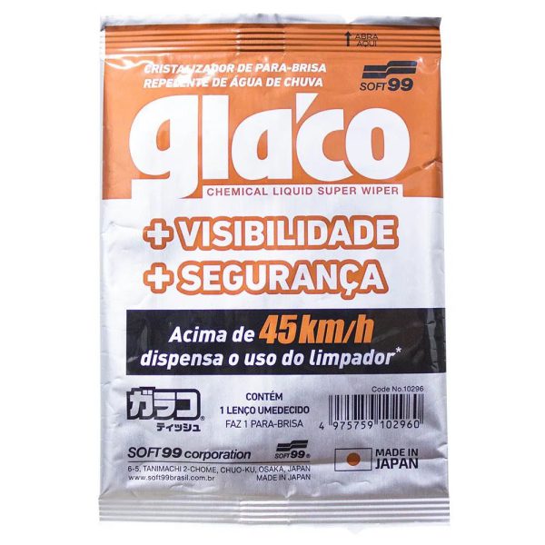 Lenço Cristalizador de Para-Brisa Glaco Wipe On SOFT99-10296