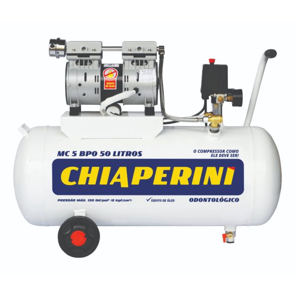 Motocompressor Odontológico Isento de Óleo 1HP 5 Pés 50L 110V CHIAPERINI-5-BPO-RCH