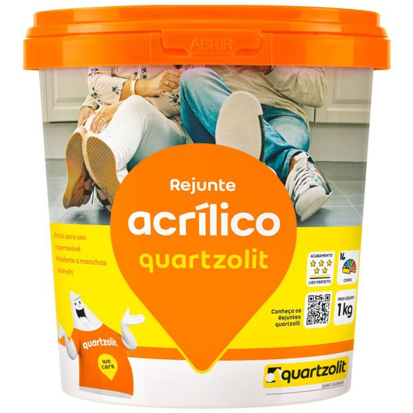 Rejunte Acrílico Preto Grafite 1kg QUARTZOLIT-0286000420006CX