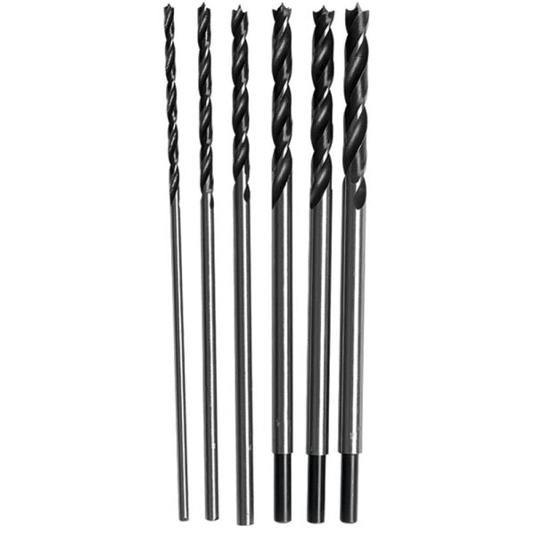 Jogo de Brocas Longas para Madeira de 6 a 14mm com 6 peças e Haste Cilíndrica SPARTA-7023055
