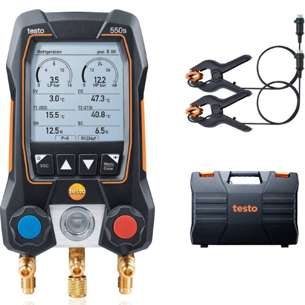 Kit Básico Manifold Digital Inteligente 550s com Bluetooth TESTO-0564 5501
