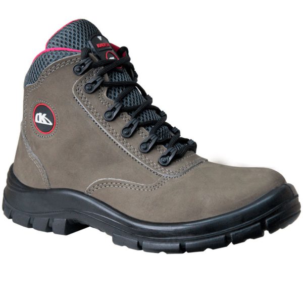 Bota de Segurança de Amarrar Feminino Cinza N°37 KADESH-330637