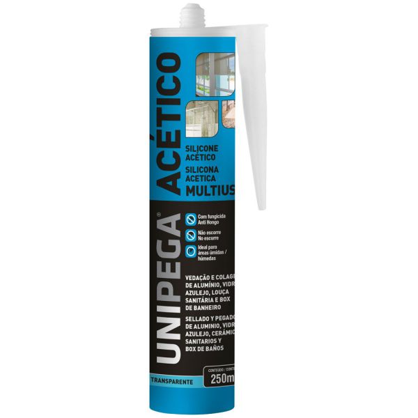 Silicone Acético Multiuso Incolor 250ml UNIPEGA-05090349
