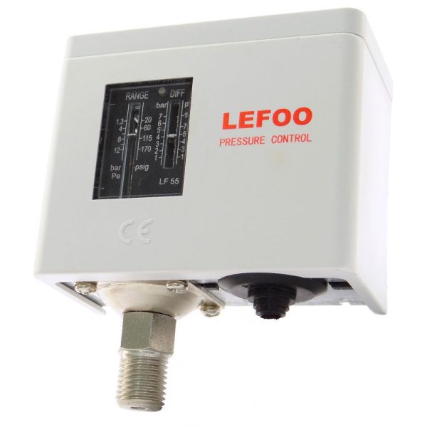 Pressostato LF5508-03W 0,2 a 7,5 Bar IP44 LEFOO-LF5508-03W