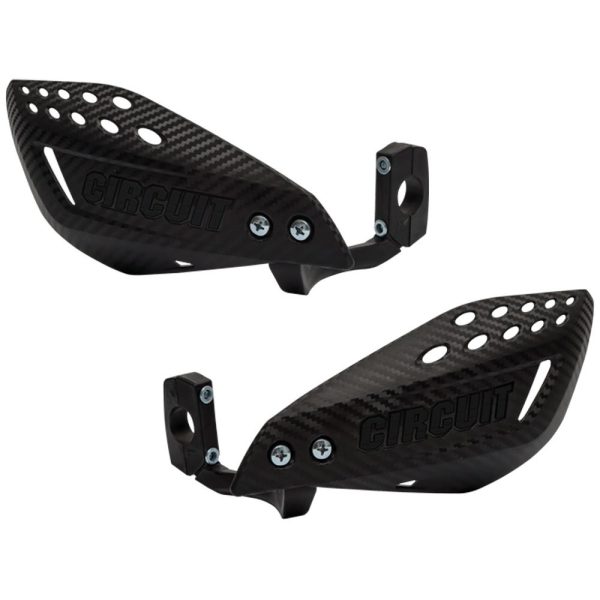 Protetor de Mão com Haste Injetada Carbon e Preto para Motos CIRCUIT EQUIPMENT-PM061-2D1