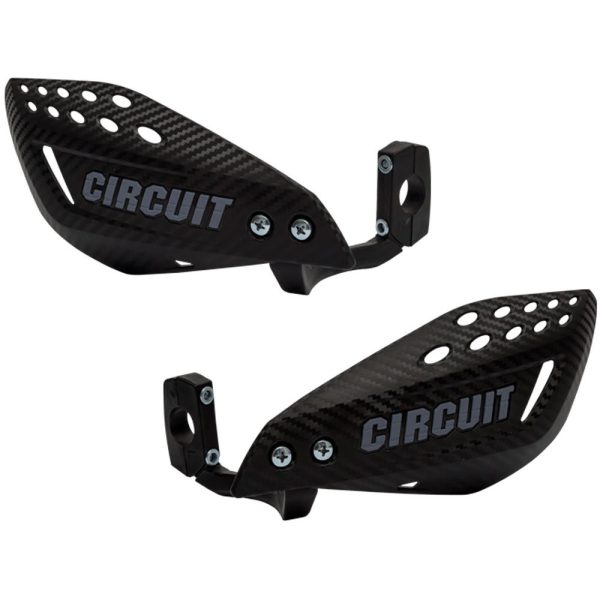 Protetor de Mão Vector com Haste Injetada Carbono e Cinza para Motos CIRCUIT EQUIPMENT-PM061-2D3