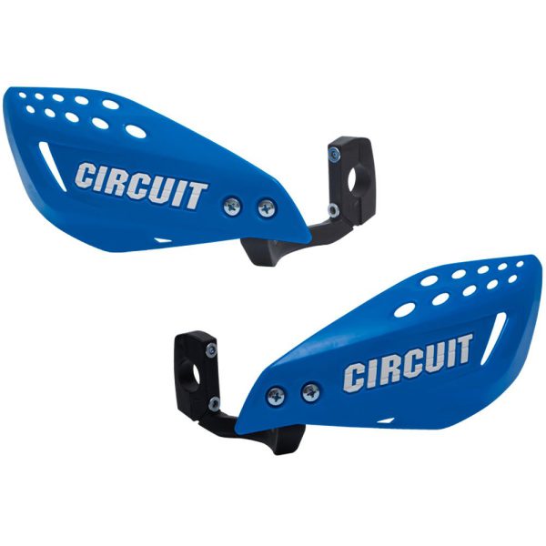 Protetor de Mão com Haste Injetada Azul e Branco para Motos CIRCUIT EQUIPMENT-PM061-2AA2