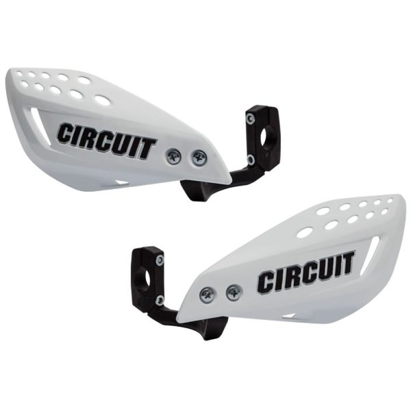 Protetor de Mão Vector com Haste Injetada Branco para Motos CIRCUIT EQUIPMENT-PM061-221