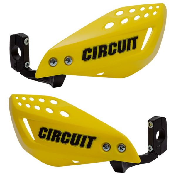Protetor de Mão com Haste Injetada Amarelo e Preto para Motos CIRCUIT EQUIPMENT-PM061-261