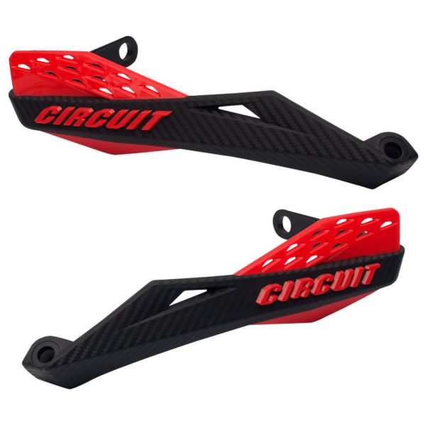 Protetor de Mão Fênix Preto e Vermelho para Motos CIRCUIT EQUIPMENT-PM079-21V