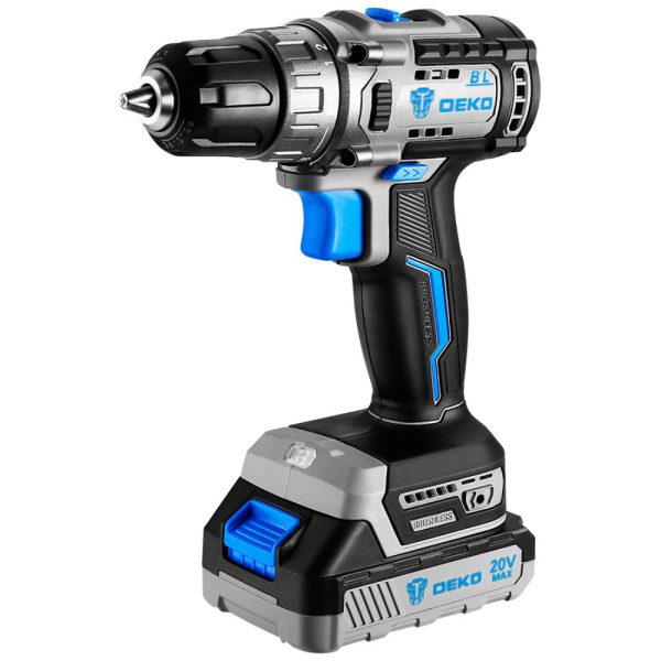Parafusadeira Furadeira Brushless 3/8 Pol. 42Nm com Bateria 20V 1.5Ah e Carregador Rápido Bivolt DEKO-DKBL20DU3