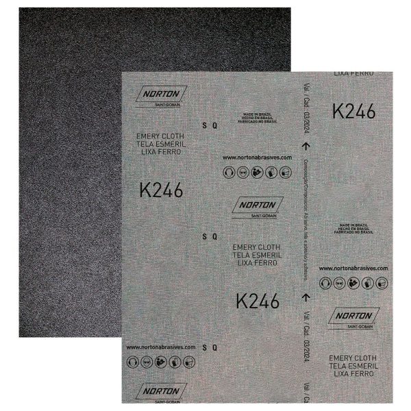 Lixa Ferro Grão 36 225x275mm com 25 Unidades NORTON-66261199783