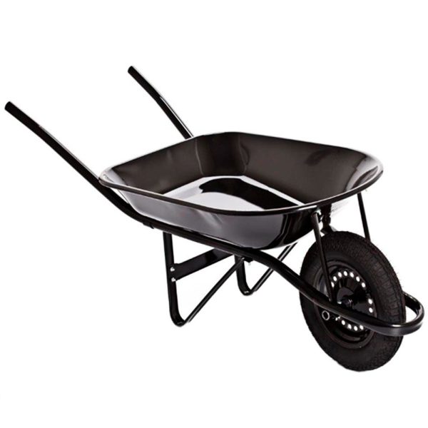 Carrinho de Mão Redondo Preto 45 Litros Pneu Câmara 325.8 METALPAMA-10748