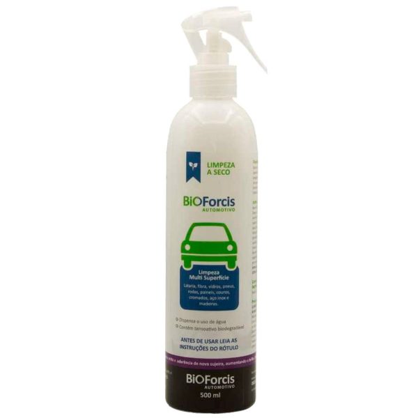 Produto de Limpeza a Seco Antiviral Automotiva 500ml BIOFORCIS-BIOAUTO500PA