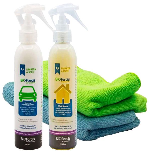 Kit de Limpeza Antiviral Auto e Casa com 4 Peças BIOFORCIS-BIOCOMBO004