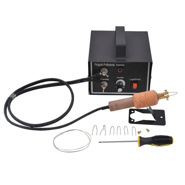 Caneta Pirógrafo Eletrônico Profissional 0-60W Bivolt CENTER-TI-PL-60KN