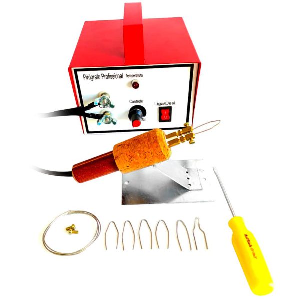Caneta Pirógrafo Eletrônico Profissional 0-50W Bivolt Automático CENTER-TI-713