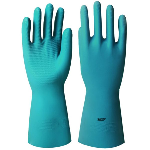 Par de Luvas Nitrilica NIT330 Sem Forro 31cm Tamanho G Verde SANRO-283N33002