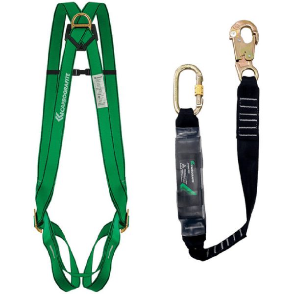 Conjunto de Cinto de Segurança CG700 + Talabarte CG343AB em Poliéster com 90cm CARBOGRAFITE-010641510