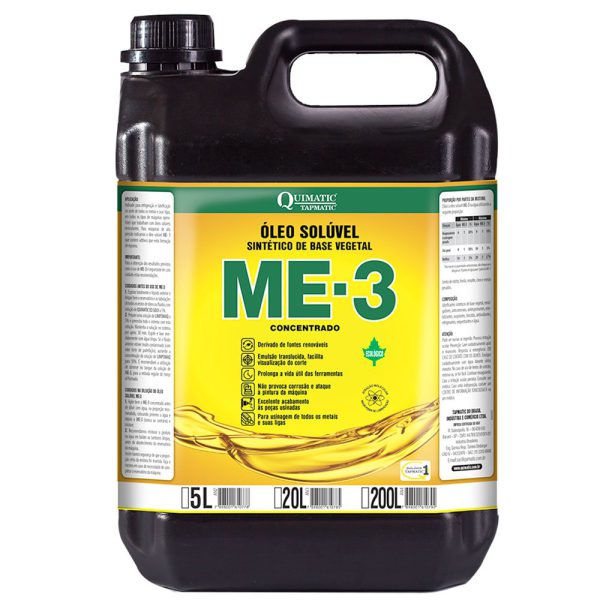 Óleo Solúvel Sintético ME-3 de Base Vegetal 5L QUIMATIC-AN2