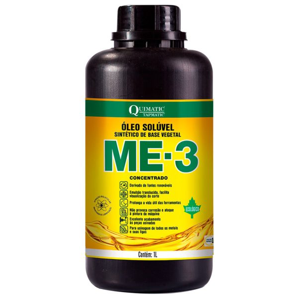 Óleo Solúvel Sintético ME-3 de Base Vegetal 1L QUIMATIC-AN1