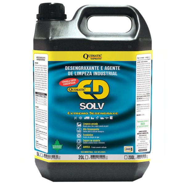 Desengraxante Industrial Biodegradável Ed Solv 5 Litros QUIMATIC-DS2