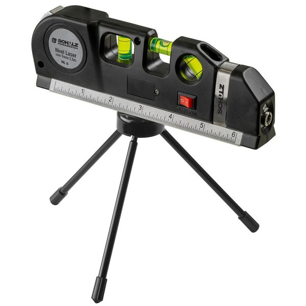 Nível a Laser com Trena e Tripé Regulável -NL6 SCHULZ-NL6
